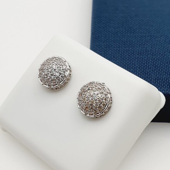 "925 Sterling Silver Plated CZ Earrings, EVBRS451 - Picture 9 of 9